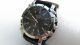 Mega Xxl Herrenuhr Lederarmband Schwarz Sehr Auffälliges Design Armbanduhr Armbanduhren Bild 5