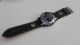 Mega Xxl Herrenuhr Lederarmband Schwarz Sehr Auffälliges Design Armbanduhr Armbanduhren Bild 6