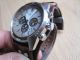 Herrenuhr Chronograph Fossil,  Lederband Braun Armbanduhren Bild 3