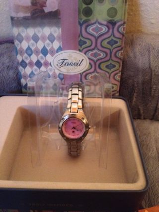 Fossil Damen Armbanduhr Edelstahl Pink Bild