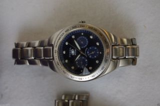 Armbanduhr Fossil Blue Tachymeter Getragen Ovp Mit Zertifikat Aus Sammlung Bild