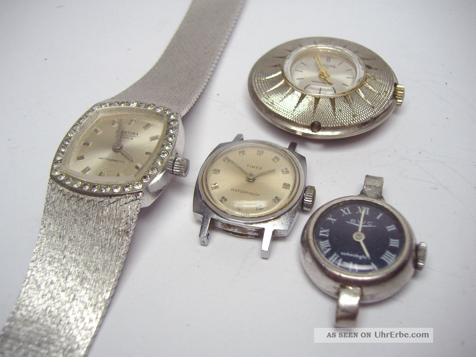 4 Handaufzug Damenuhren Mortima Bwc Ancre Timex Konvolut Armbanduhren Bild