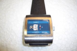 Arvos Digital Swiss Nos Alte Herren Armbanduhr Scheibenuhr 70 ' Er Jahre Selten. Bild