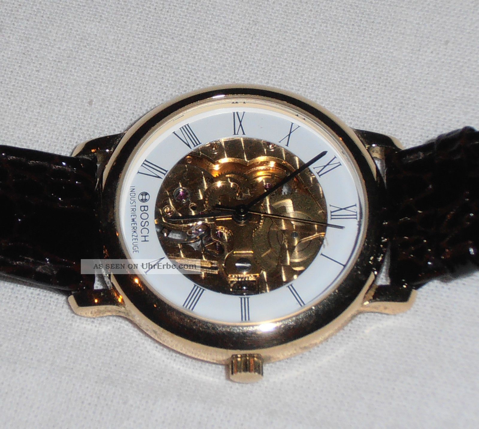 Bosch Swiss Skelettuhr / Mechanisch / Lederarmband Armbanduhren Bild