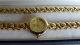 Damen - Armbanduhr Mit Goldfarbenen Giederband Und Passendem Gliederarmband Armbanduhren Bild 1