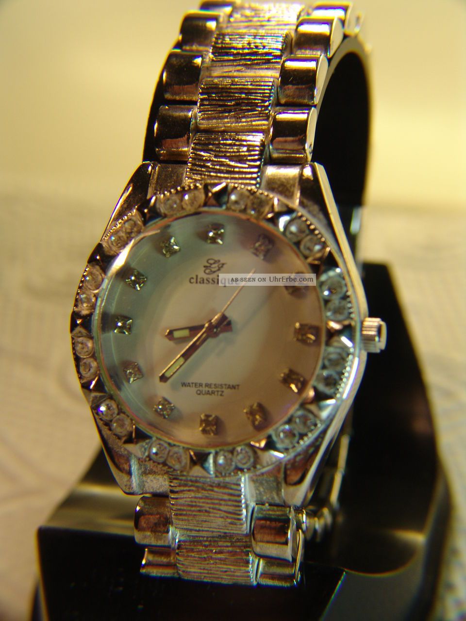 Prächtige Classique Ø 3,  6 Cm Schmuckuhr Ultra Silber - Look Ungetragen Top Armbanduhren Bild