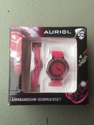 Auriol Damen Uhr Pink Inkl.  Armband Ovp Bild