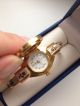 Andre Mouche Trachtenuhr Gold/blumen Swiss Made (schweiz) Armbanduhren Bild 1