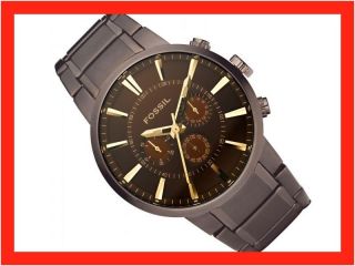Fossil Uhr Chronograph Fs4357 | Edelstahl Braun | Men ' S Dress Watch Armbanduhr Bild