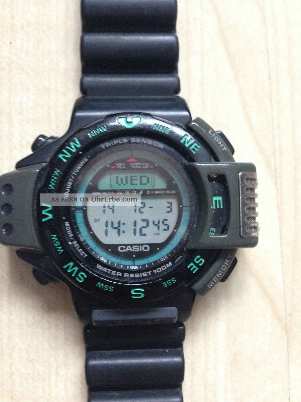 casio watch compass altimeter barometer thermometer