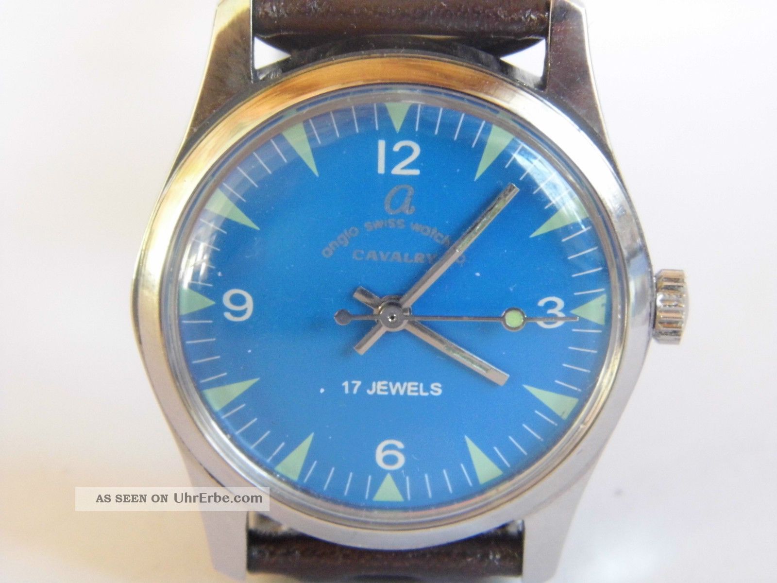 Herrenuhr Anglo Swiss Watch & Co.  Cavalry Handaufzug,  Restauriert,  Läuft Gut Armbanduhren Bild