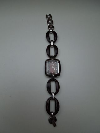 Damenuhr,  Armbanduhr,  Uhr,  Fossil,  Mit Holzarmband Bild