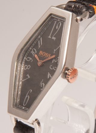 Hugo Boss Orange Damen Uhr Damenuhr Schwarz Edel Lederband 1502086 Bild