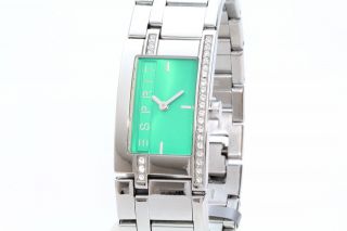 Esprit Uhr Damenuhr Strass Metal Houston Emerald Es000m02119 Bild