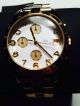 Orig.  Marc Jacobs Uhr,  Chronograph,  Quartz Edelstahl,  Gold,  Retro,  Mbm3038 Armbanduhren Bild 4