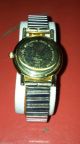 Schöne Goldfarbende Dugena Saphir Damenuhr Uhr Flexarmband Deckel Ist Goldfarben Armbanduhren Bild 4