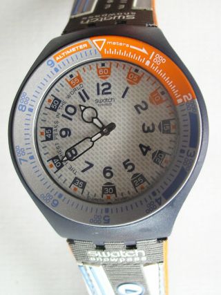 Swatch Scuba 200 Armbanduhr Plastik Klettverschluss (20) Getragen Bild