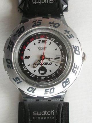Swatch Scuba 200 Armbanduhr Plastik Klettverschluss (18) Getragen Bild