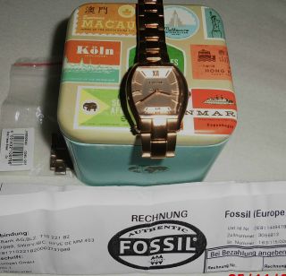 Tolle Elegante Fossil Uhr,  Rosegold W.  In Ovp Np109,  - Bild