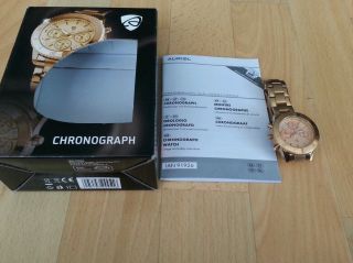 Uhr Armbanduhr Chronograph In Gold Farbend Im Neuen Von Auriol Bild