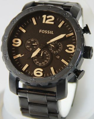 Fossil Nate Jr1356 Edelstahl Armbanduhr Herren Bild