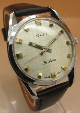 Oris De Luxe Mechanische Automatik Uhr 17 Jewels Lumi Zeiger Bild