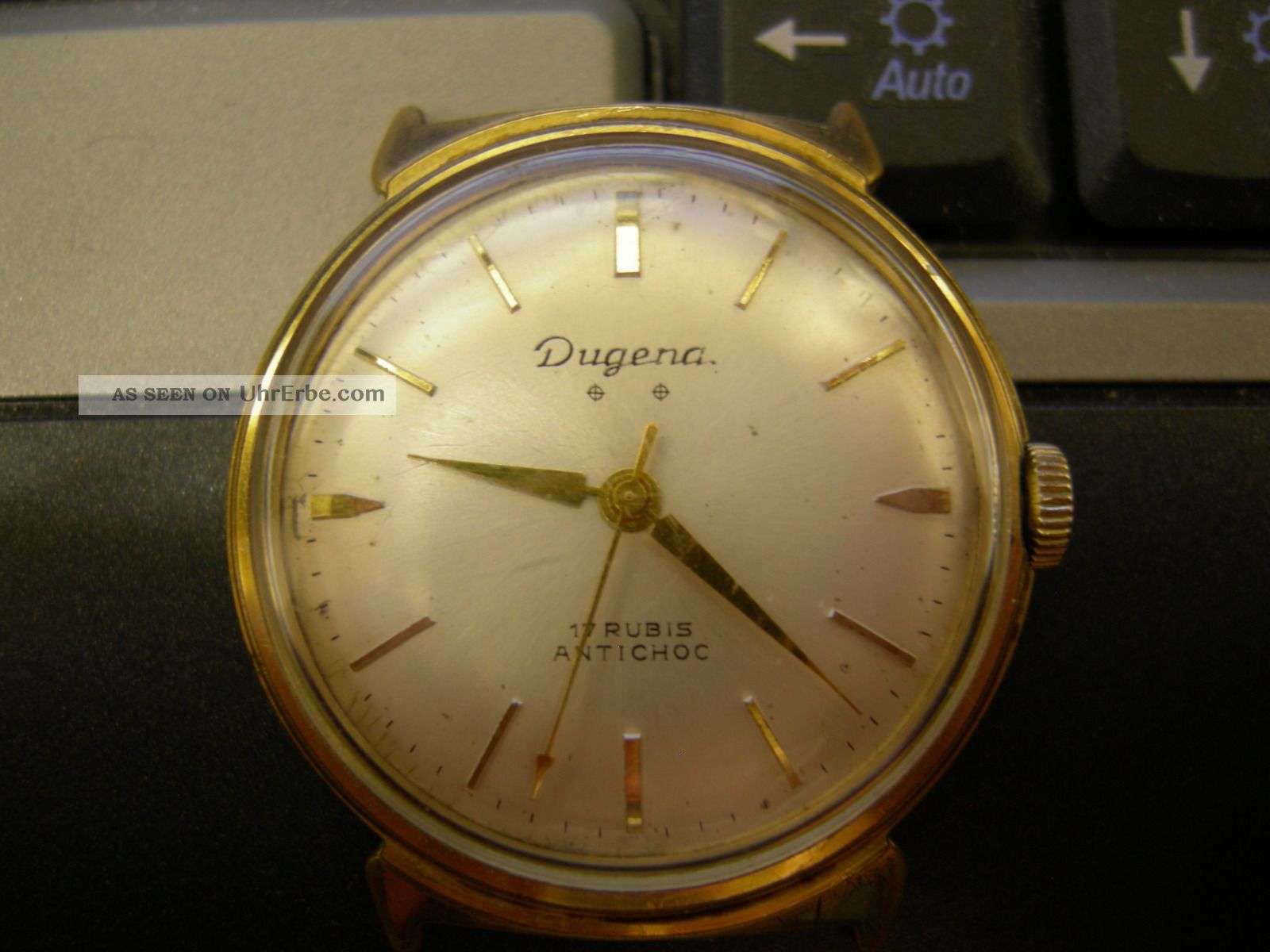 Alte Armbanduhr 17 Rubis Incabloc,  Antichoc Armbanduhren Bild