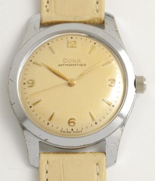 Doxa 60 Jahre Alt Aklassische Armbanduhr.  Swiss Made Vintage Elegant Watch.  1954 Bild