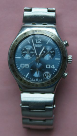 Armbanduhr Herrenuhr Watch Swatch Chrono Irony Swiss 2002 (2817n) Chronograph Bild