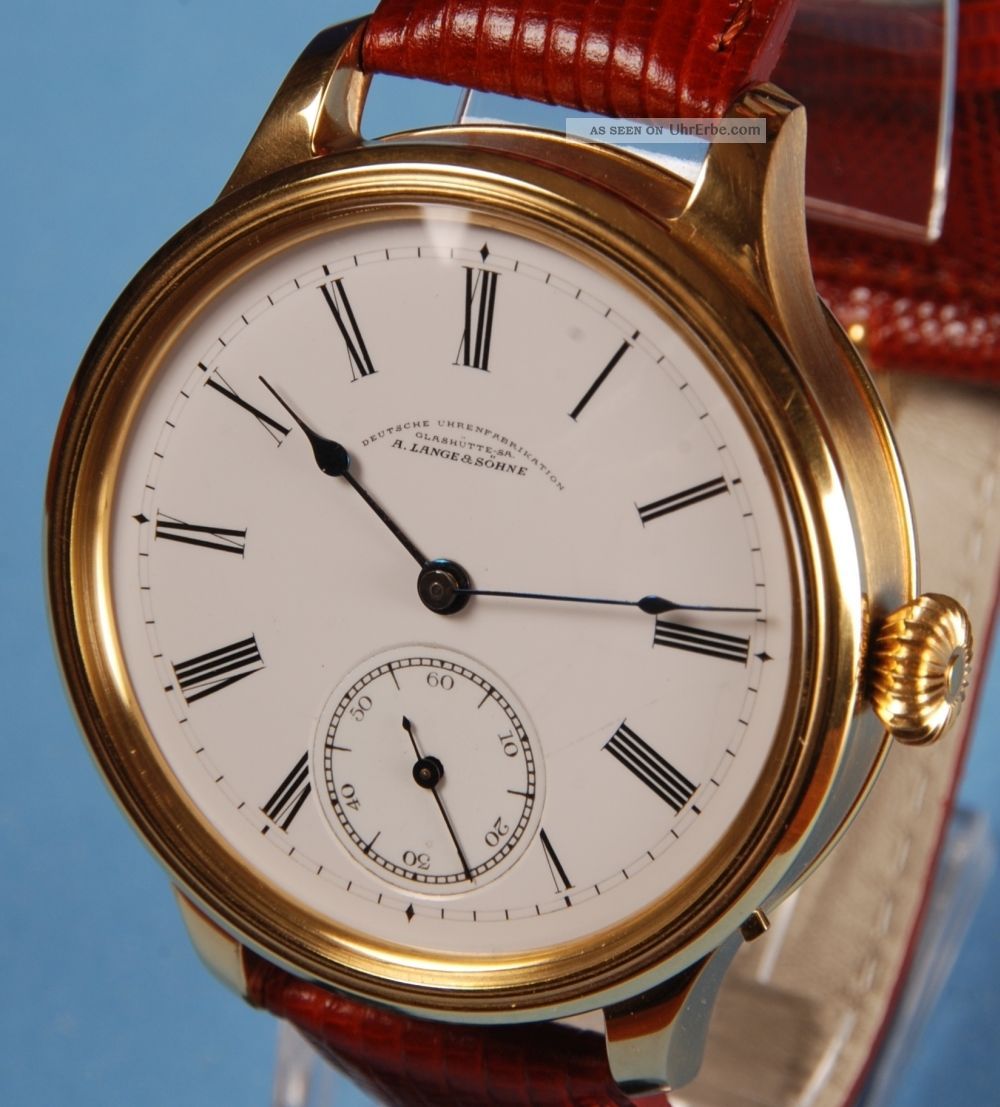 A.  Lange & SÖhne Glashutte Duf Taschenuhrwerk From 1912 Yellow Gold Armbanduhren Bild
