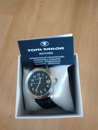 Tom Tailor Herren - Armbanduhr Xl Analog Quarz Leder Bild