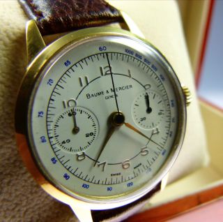 Baume & Mercier Chronograph,  40/50er Jahre,  Landeron Uhrwerk,  Handaufzug Bild