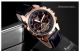 Rosegold Schwarze Herren Automatikuhr Offene Unruhe Lederband Armbanduhren Bild 3