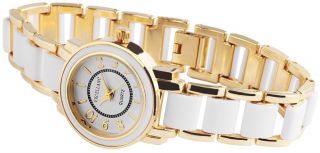 Damen Uhr Excellanc Armbanduhr Weiß Goldfarbig Metall Bild