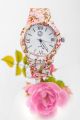 Damenuhr Armbanduhr Larry Lamano Ll - 100 - 02 Blumen Muster Vintage Retro & Ovp Armbanduhren Bild 5