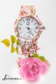 Damenuhr Armbanduhr Larry Lamano Ll - 100 - 02 Blumen Muster Vintage Retro & Ovp Armbanduhren Bild 6