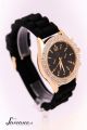 Damenuhr Armbanduhr Chronograph Larry Lamano Ll - 100 - 06 & Ovp Schwarz/gold Armbanduhren Bild 2