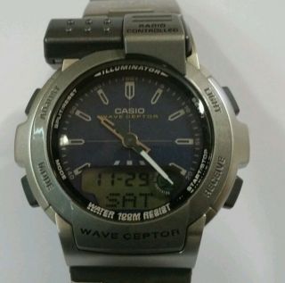 Casio Fkt - 110 Funkuhr Analog Digital Armbanduhr Uhr Funk Rar Selten Alarm Bild
