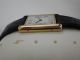 Cartier Tank Gold 750 / 18k Massiv Damen & Herren Armbanduhr Saphir Armbanduhren Bild 3