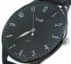 Fame Slim Watch Flache Armbanduhr Leder Herrenuhr Analog Schwarz Armbanduhren Bild 1