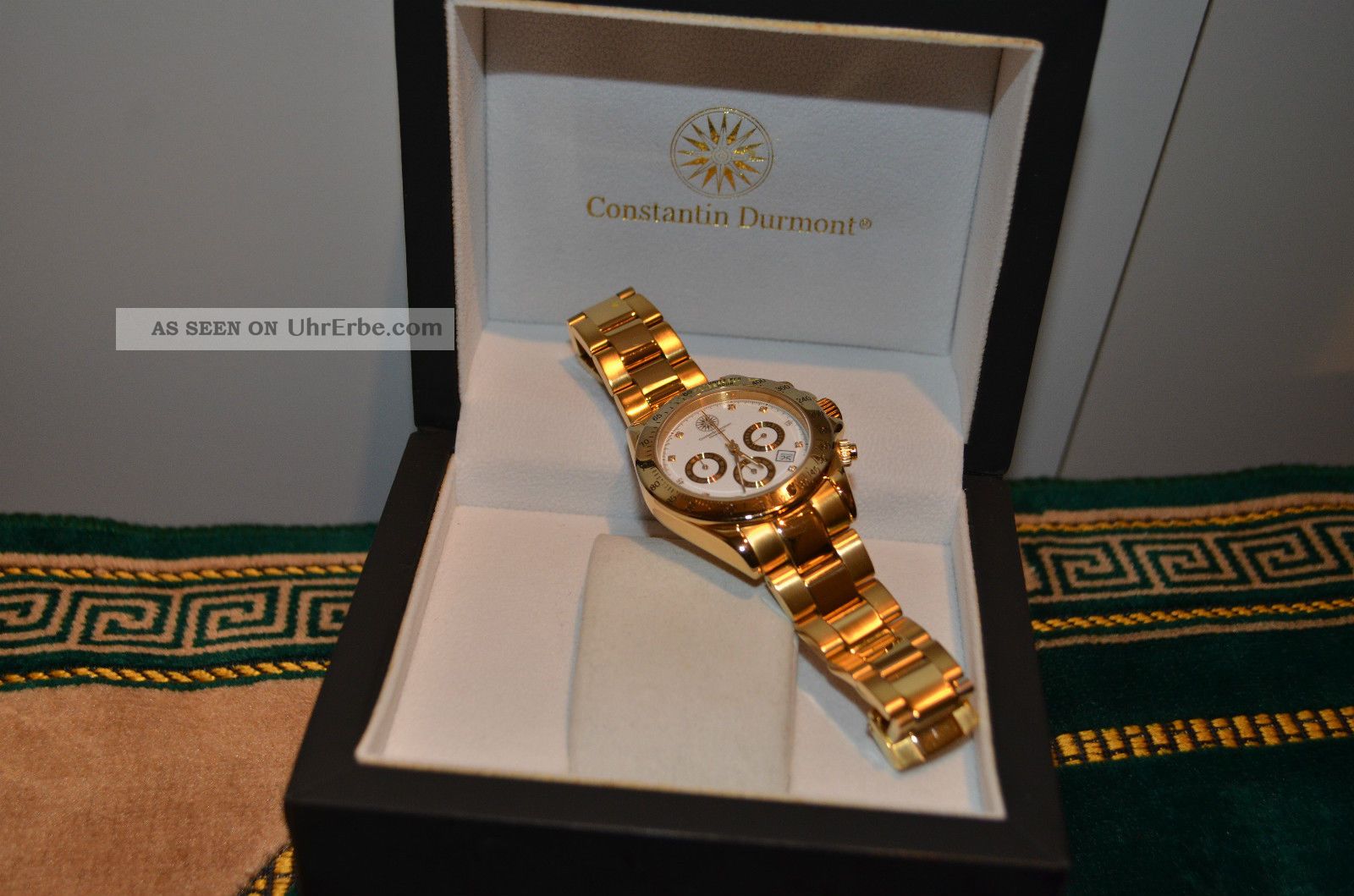 Constantin Durmont Chronograph 8 Diamanten Eingearbeitet Im Ziffernblatt 18carat Armbanduhren Bild
