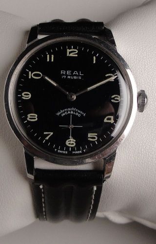 Klassische Vintage Armbanduhr Real – Cal.  As 1130 - Wehrmachtswerk Bild