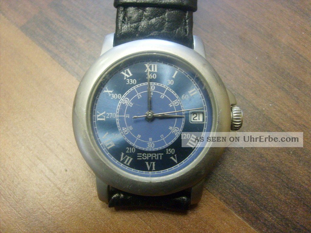 Esprit Herrn Armbanduhr Echt Leder Armband Armbanduhren Bild