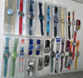 27 X Swatch Uhren,  Sammlung,  Konvolut,  90er Jahre,  Teilweise,  Swatch Chrono Bild