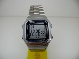 Casio A - 178w 3234 Dual Time Illuminator Herren Armbanduhr Wecker Uhr Watch Bild