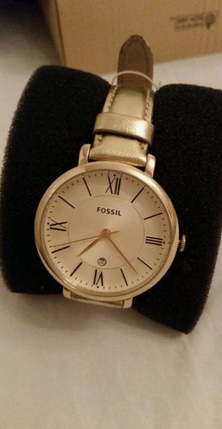 Fossil Damen Uhr Gold Lederband Weihnachtsgeschenk Bild