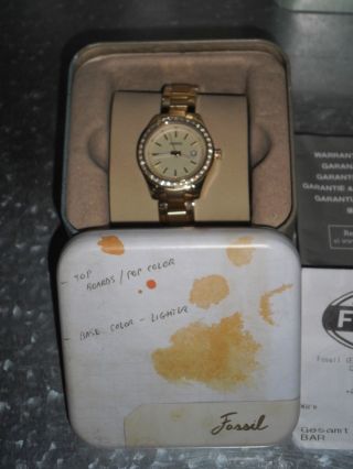 Fossil Stella Es3107 Mini Armbanduhr Für Damen Ovp Neuwertiger Uhrendose Bild