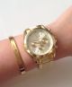 Goldene Metall Armband Uhr | Blogger Trend Chronograph | Beige | Horn - Optik Armbanduhren Bild 3