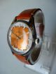 Rare Fortis Orange Eye Military Handaufzug,  Vintage, Armbanduhren Bild 4