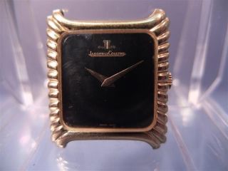 Traumhafte Damenarmbanduhr,  JÄger Lecoultre,  750 Gelbgold,  Schwarz,  Handaufzug Bild